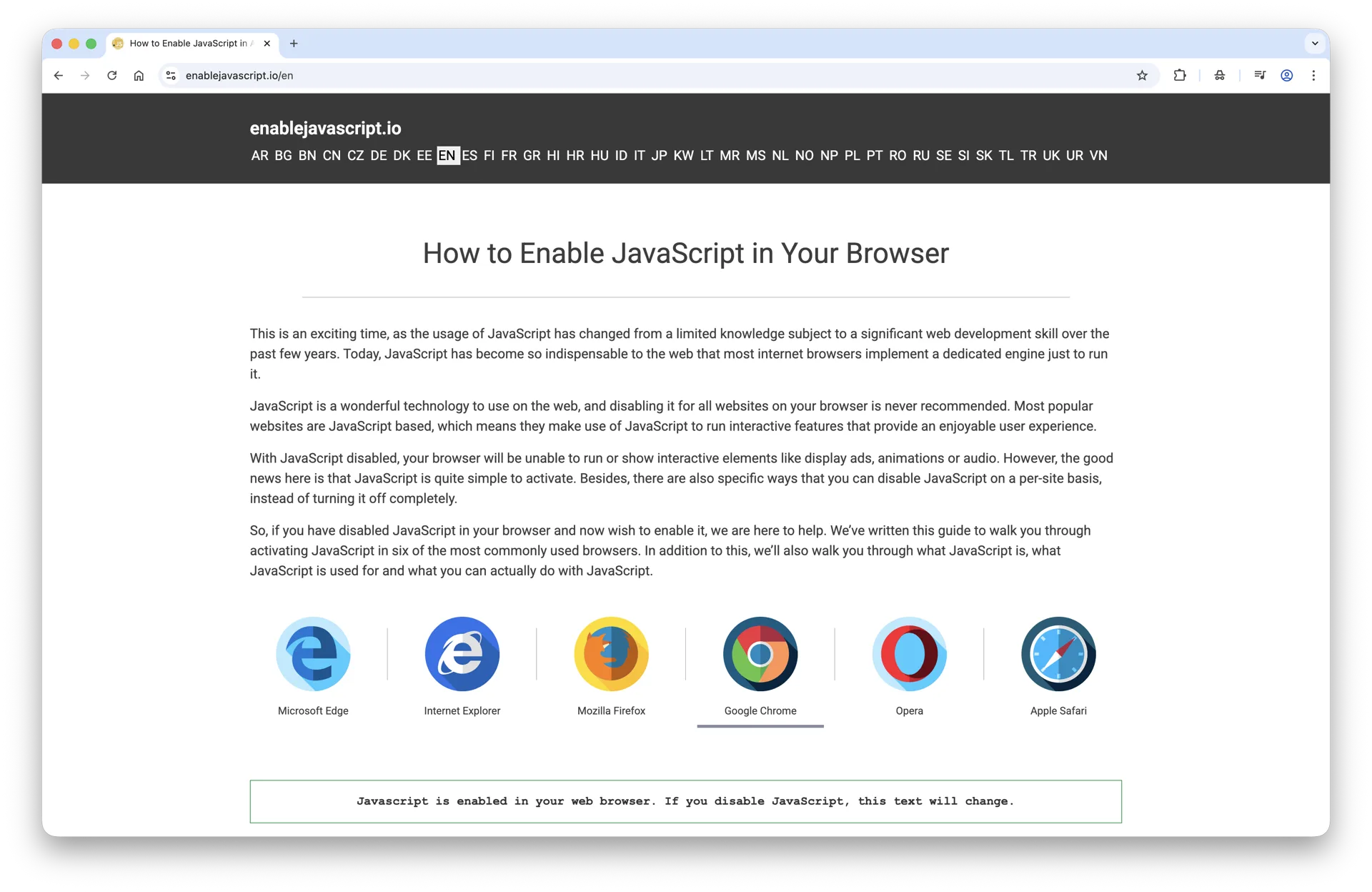 Google Chrome browser open on macOS 26