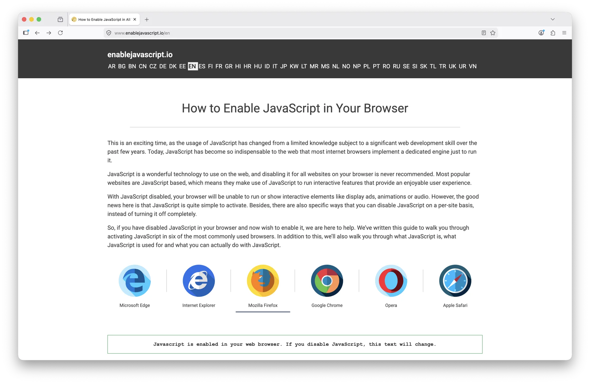 Mozilla Firefox open on macOS Sequoia